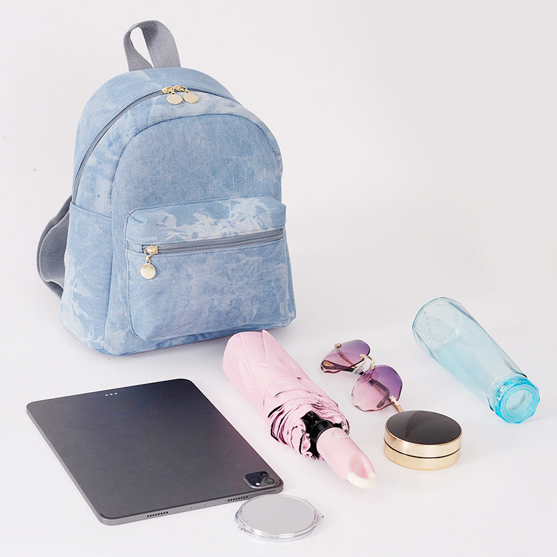Women's Denim Large Capacity Female Mori Fresh Backpacks