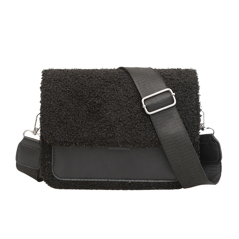 Women's Design Plush Korean Lamb Wool Underarm Shoulder Bags