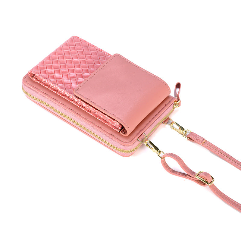 Women's Color Woven Pattern Versatile Large Capacity Crossbody Bags