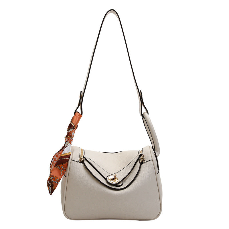 Women's Style Fashion Lychee Pattern Double Pull Shoulder Bags