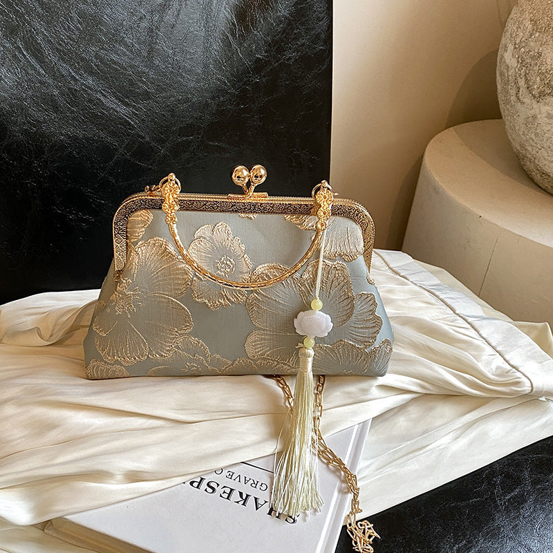 Style With Cheongsam Elegant Big Flower Crossbody Bags