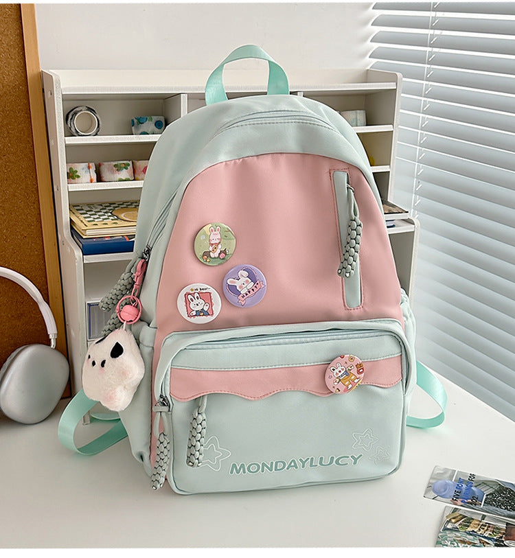 Style Simple Contrast Color Primary Secondary Backpacks