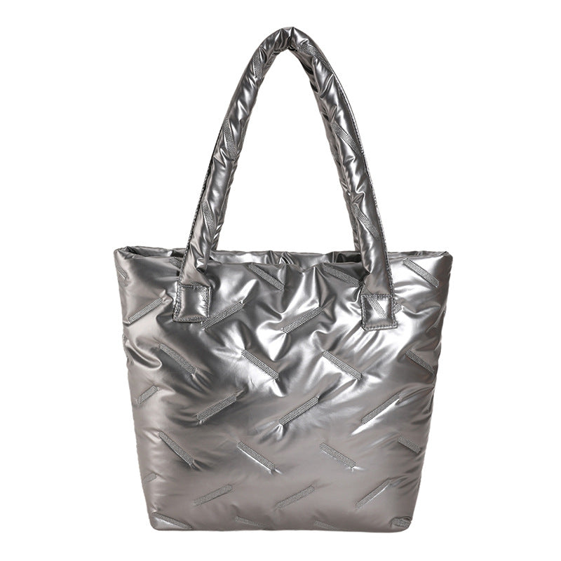 Women's Large Capacity Korean Style Solid Color Tote Bags