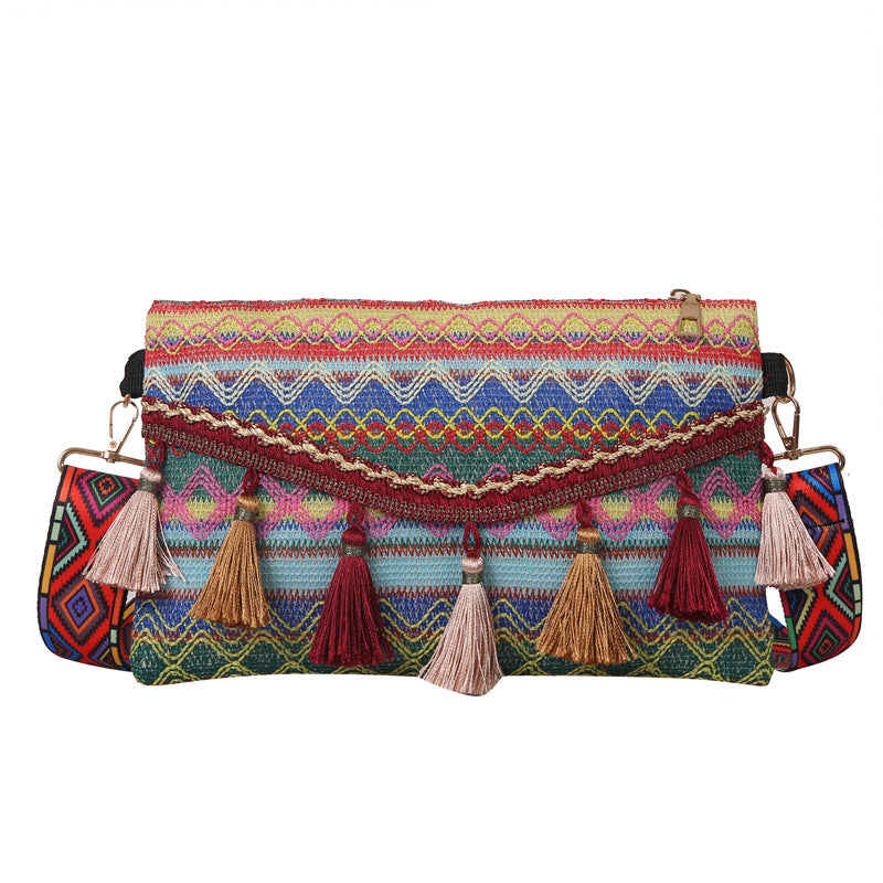 Spring Artistic Ethnic Style Fashion Tassel Bags