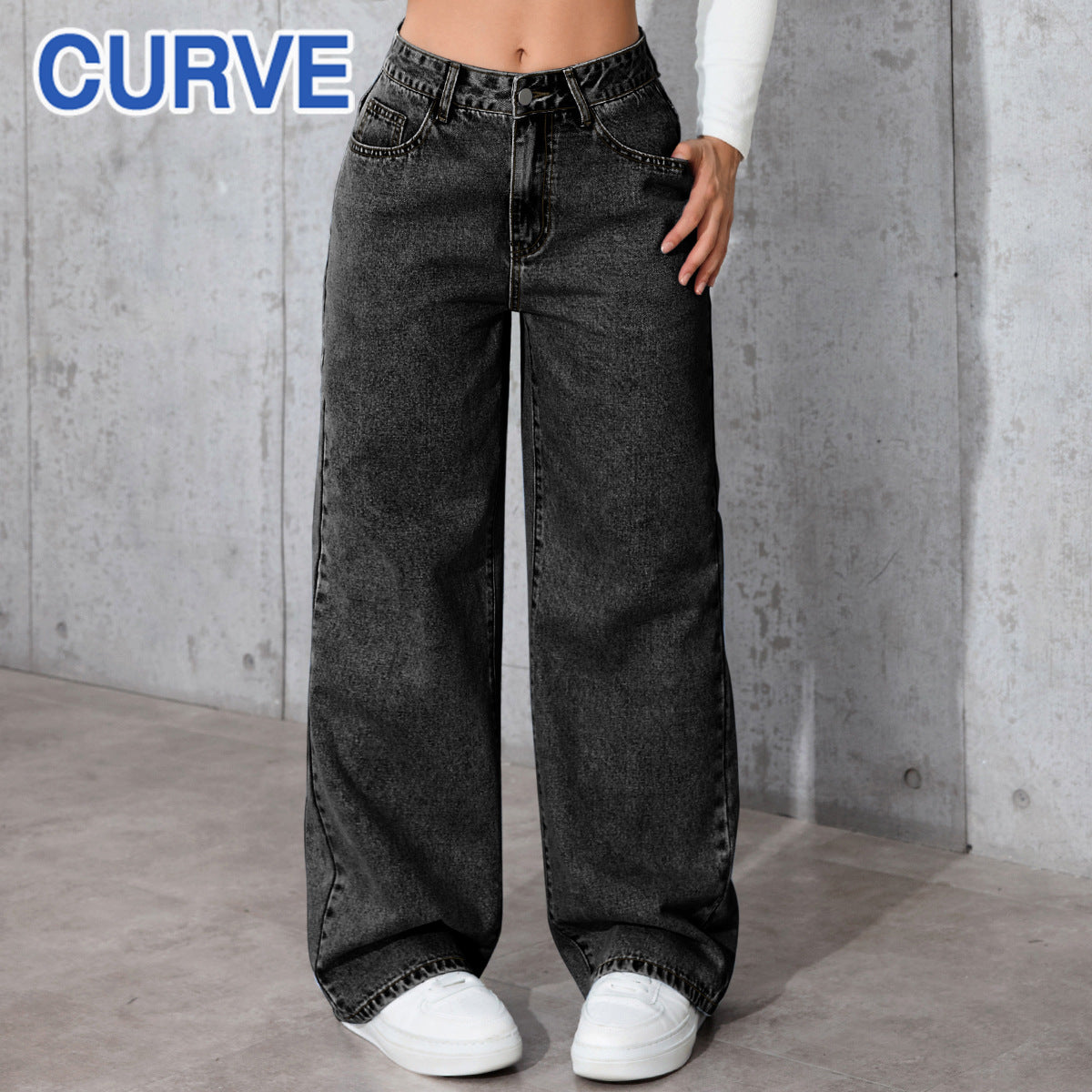 Women's Spicy Style High Waist Straight Summer Loose Trendy Jeans