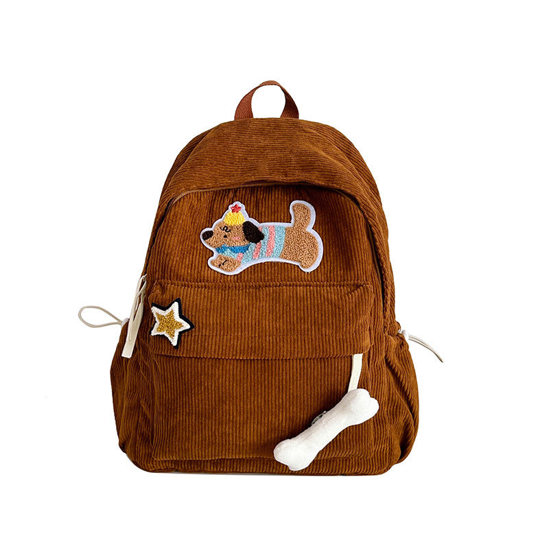 Glamorous Innovative Corduroy Puppy Has Copyright Backpacks