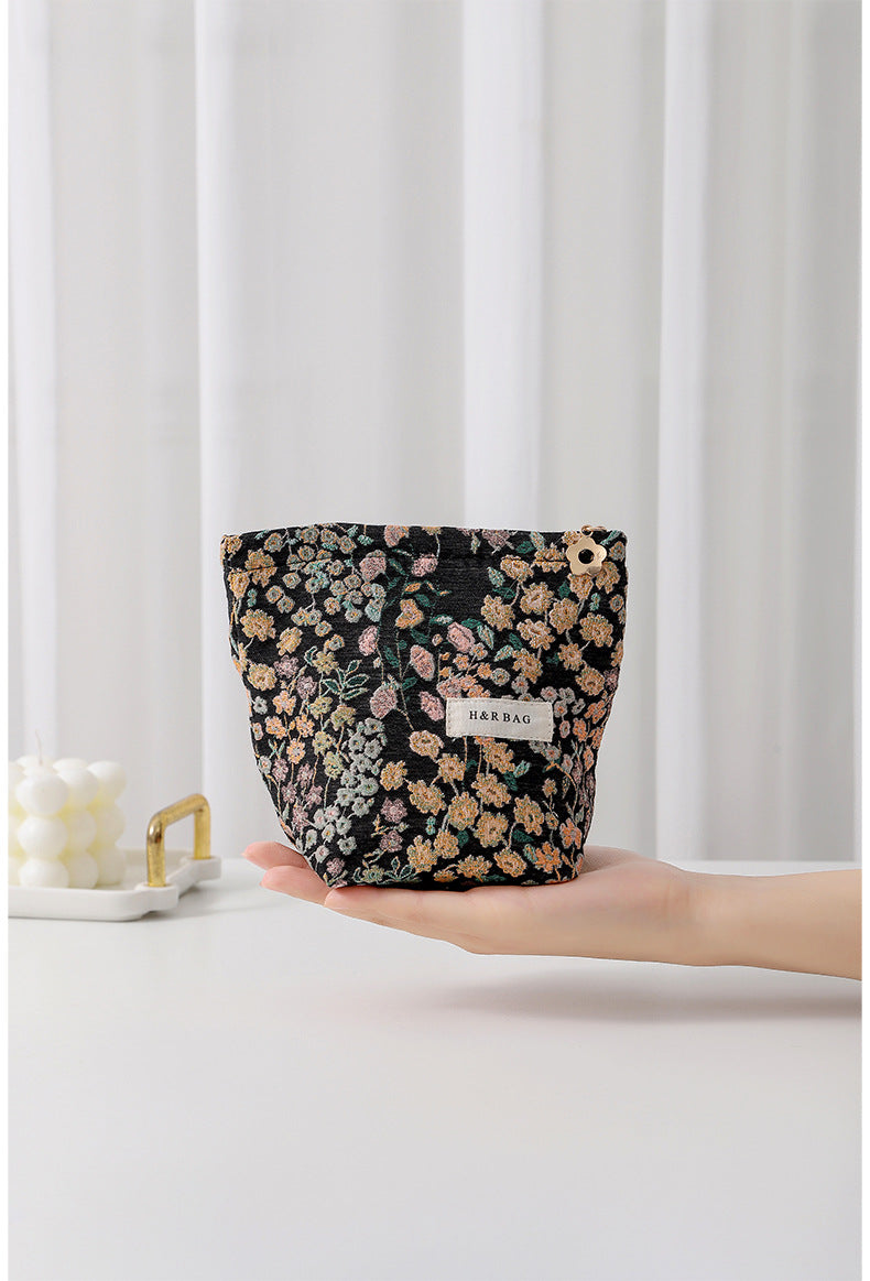 Niche Style Starry Jacquard Portable Makeup Cosmetic Bags
