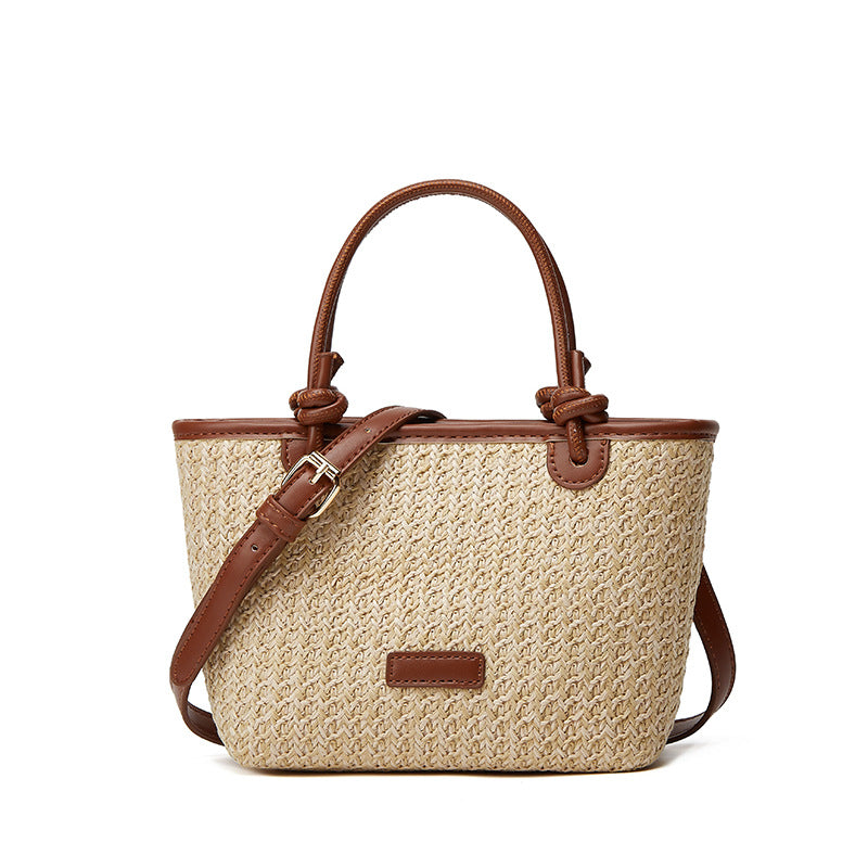Women's Vacation Beach Style Straw Portable Western Handbags