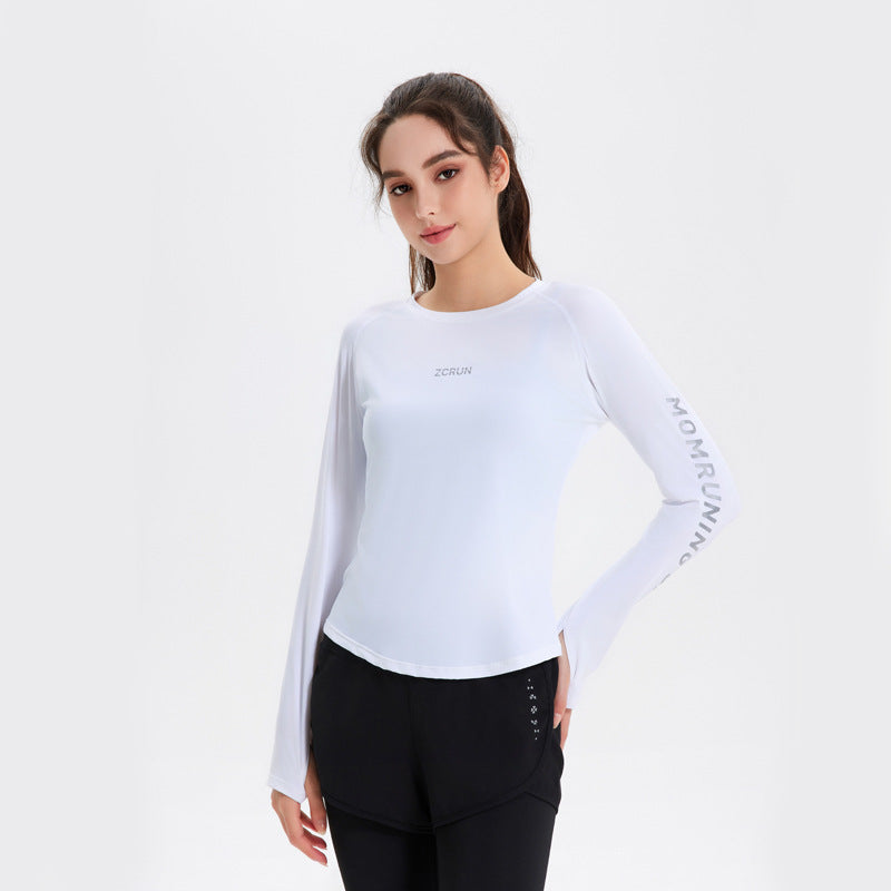Women's Sports Fitness Crew Neck Wear Slim Fit Women's T-shirt