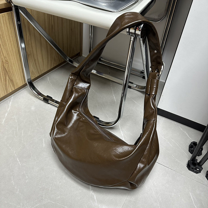 Women's Trendy Large Pin Soft Leather Capacity Crossbody Bags