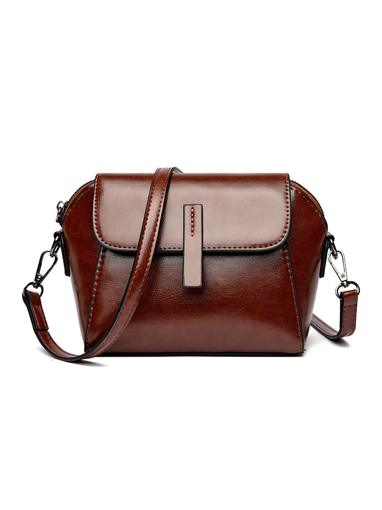 Women's Fashionable Stylish Simple Leather Niche Shoulder Bags