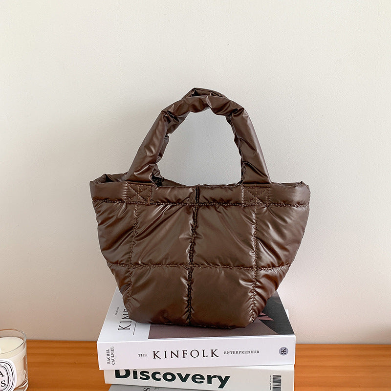 Women's Korean Style Trendy Down Niche Design Simple High Handbags