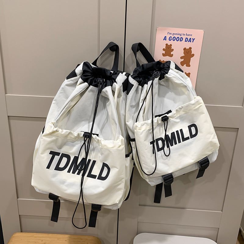 Women's & Men's & Lightweight Drawstring Hiking College Large Sports Backpacks