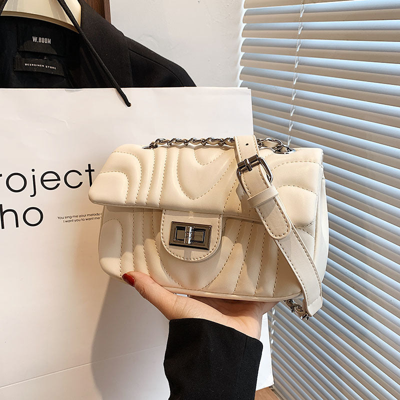 Women's Embroidery Line Fashion Simple Pouches Texture Crossbody Bags