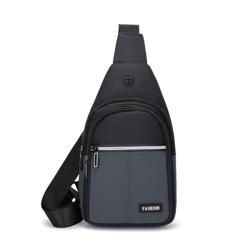 Men's Fashion Simple Contrast Color Practical Men's Chest Bags