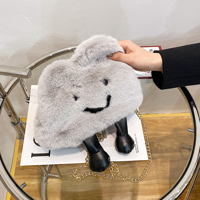 Women's Cloud Fur Niche Korean Style One Crossbody Bags