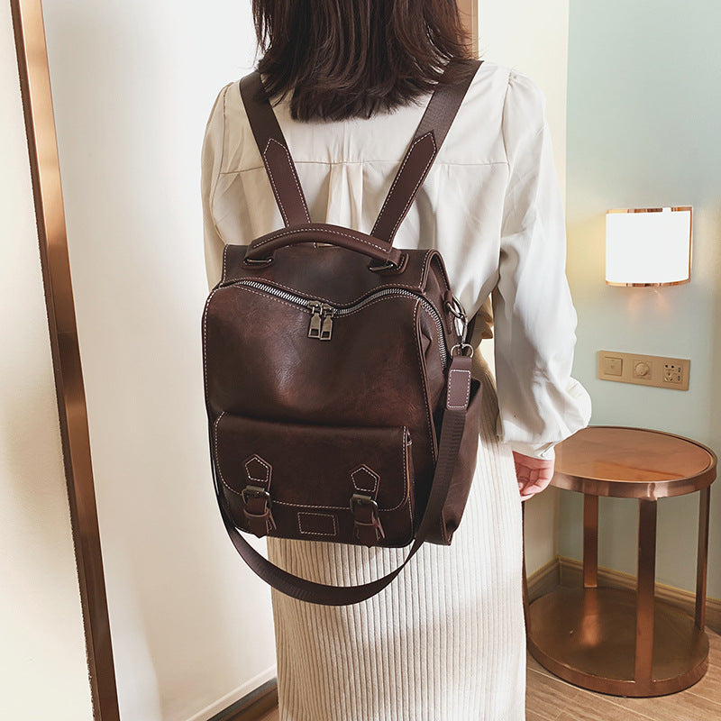 Women's Preppy Style Vintage Fashion Large Capacity Backpacks