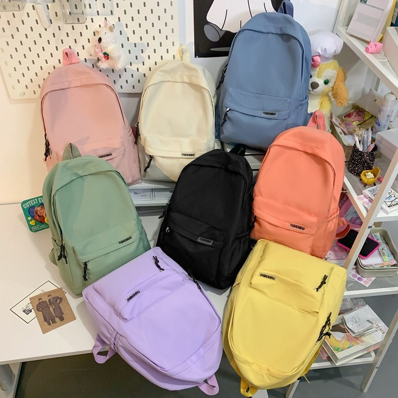 Women's & Men's & Solid Color Nylon Versatile Large Backpacks