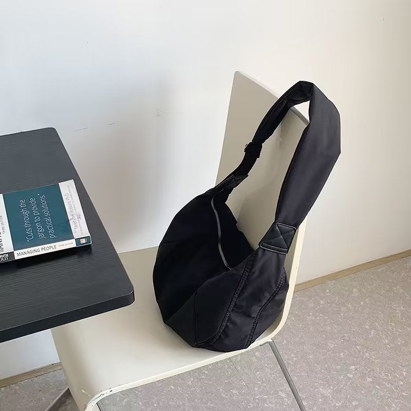 Women's Large Capacity Wide Strap Canvas Design Crossbody Bags
