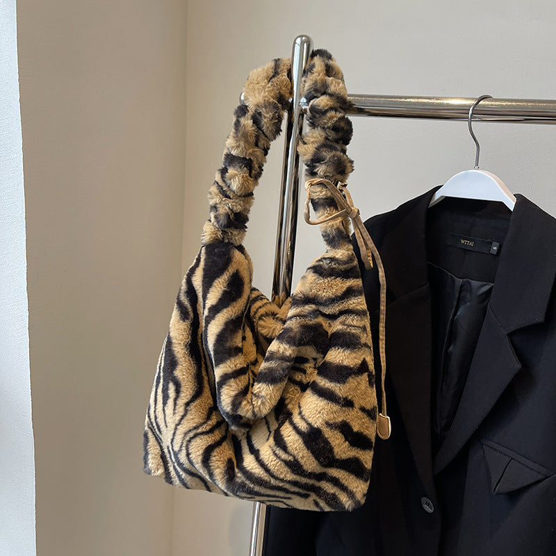 Women's Fur Vintage Leopard Print Street Trendy Crossbody Bags
