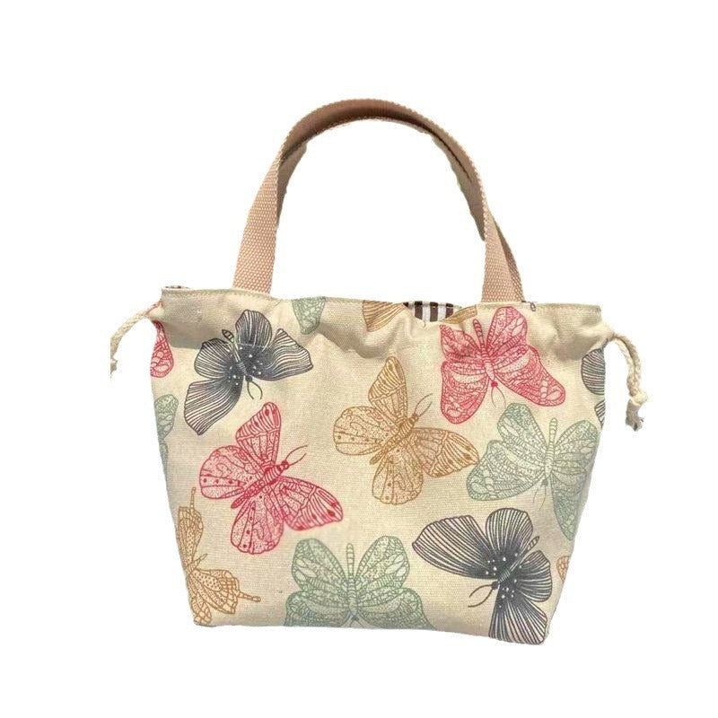 Printing Lunch Cute Cartoon Canvas Reticule Shoulder Bags