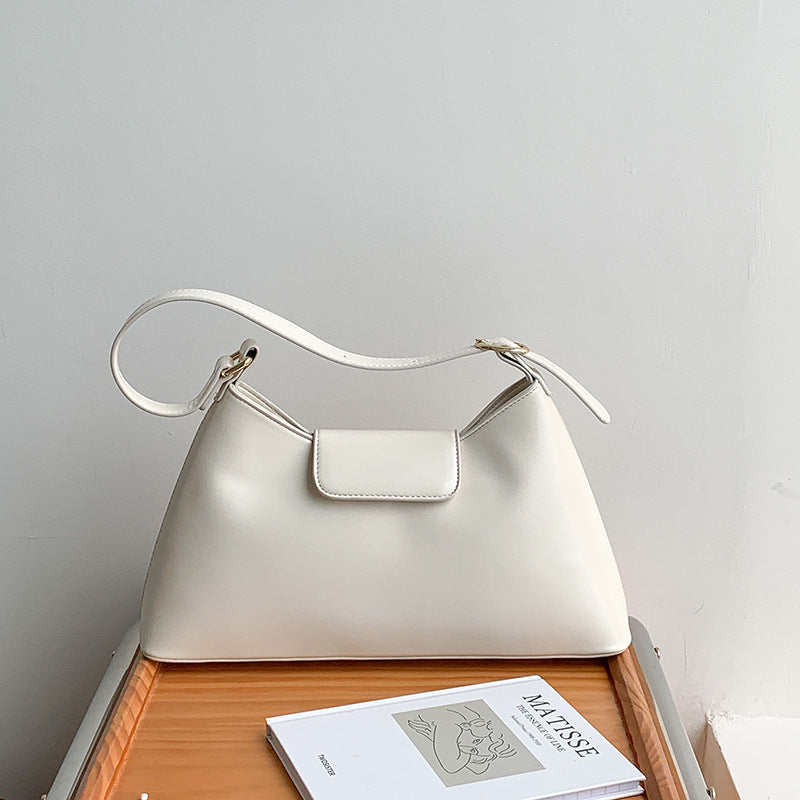 Leather French Stick Fashionable Temperamental Retro Daily Shoulder Bags