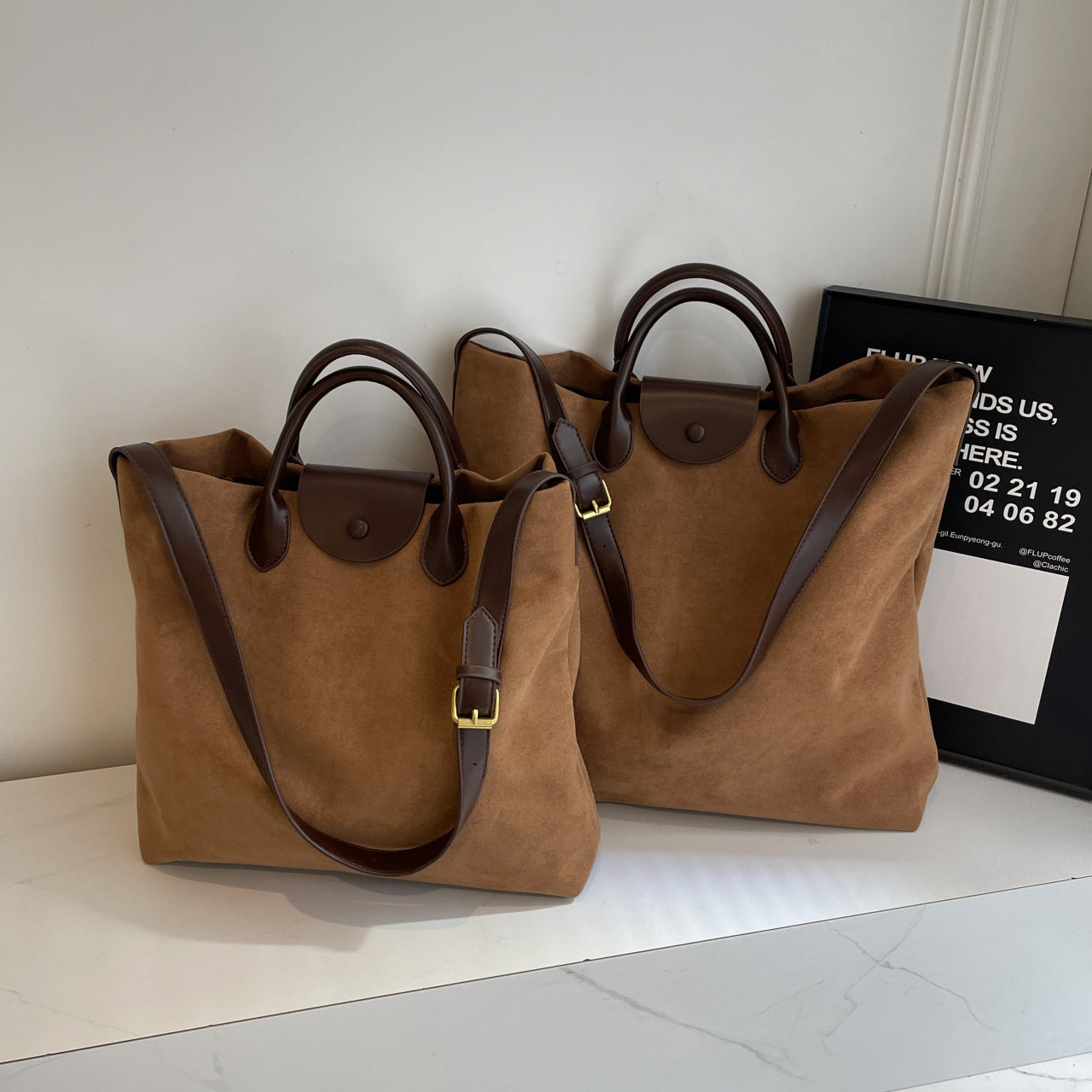 Large Capacity Suede Lazy Big Commuter Tote Bags
