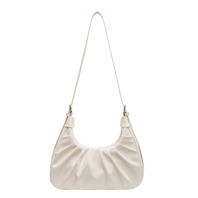 Women's Korean Style Niche Cloud Autumn Pleated Versatile Shoulder Bags