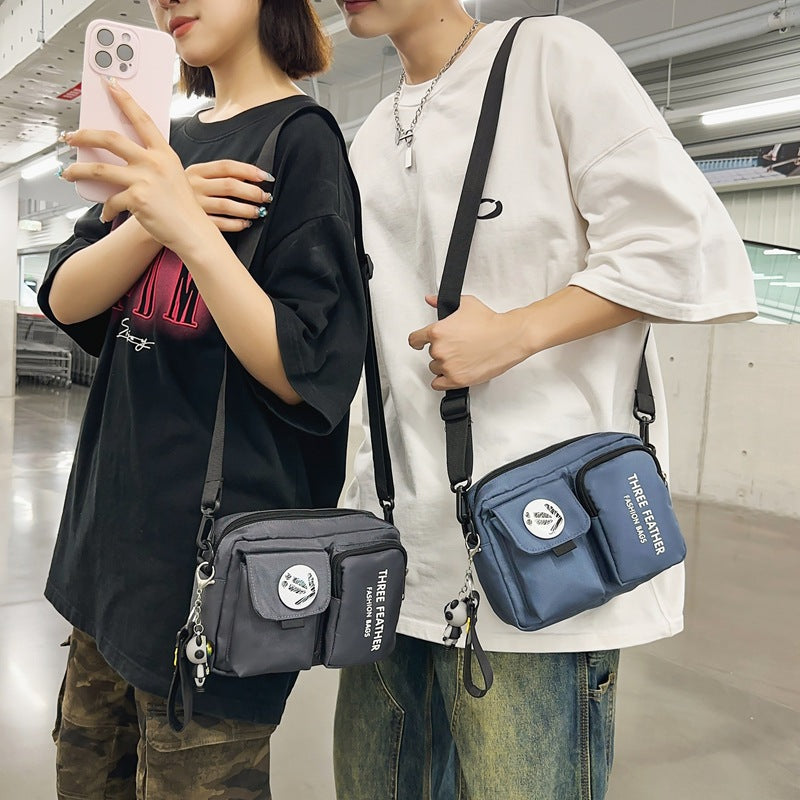 Men's Style Trendy Female Versatile Large Capacity Men's Messenger Bags