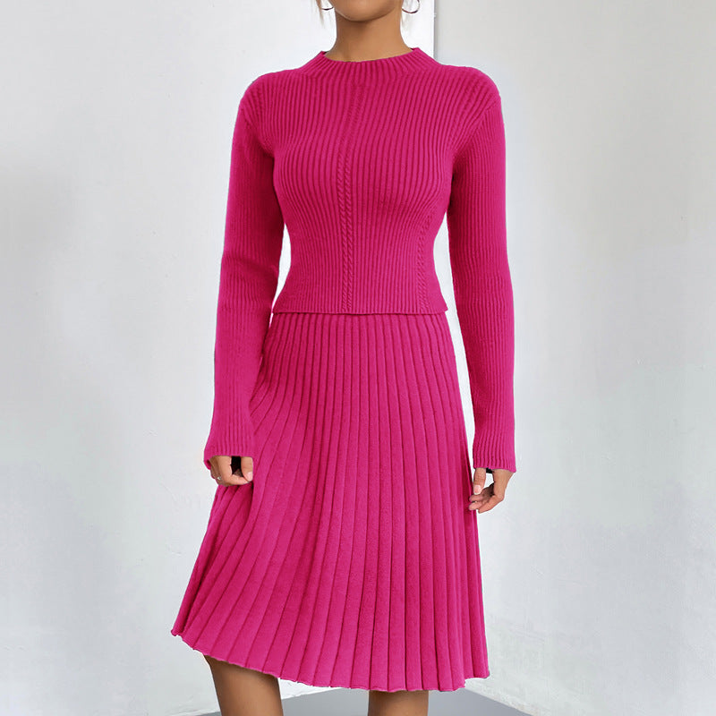 Color A- Line Knitted Slim Fit Sweaters