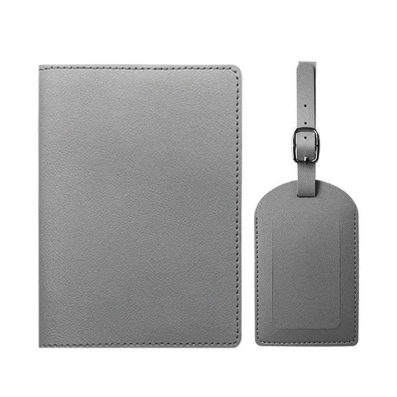 Leather Boarding Passport Baggage Tag Set Id Package