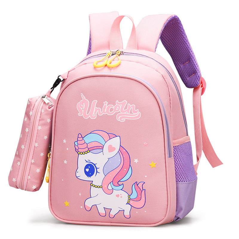Children's Medium Back Class Boys Cartoon Cute Kindergarten School Bags