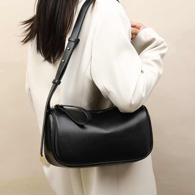 Women's Retro Style High-grade Boston Pillow Spring Armpit Bags