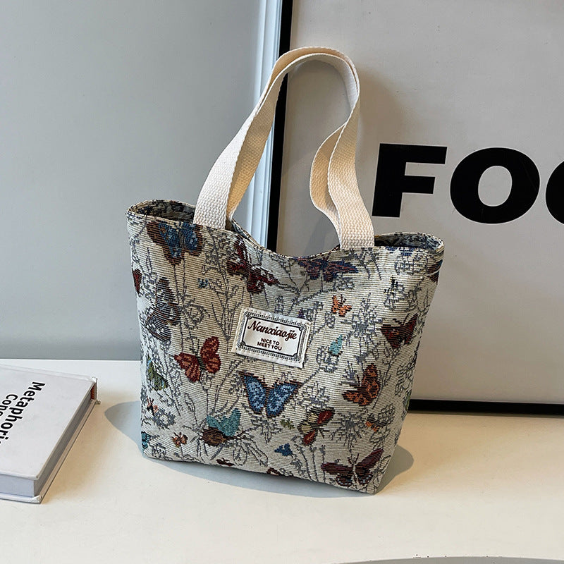 Large Capacity Butterfly Canvas Commuter Female Bags