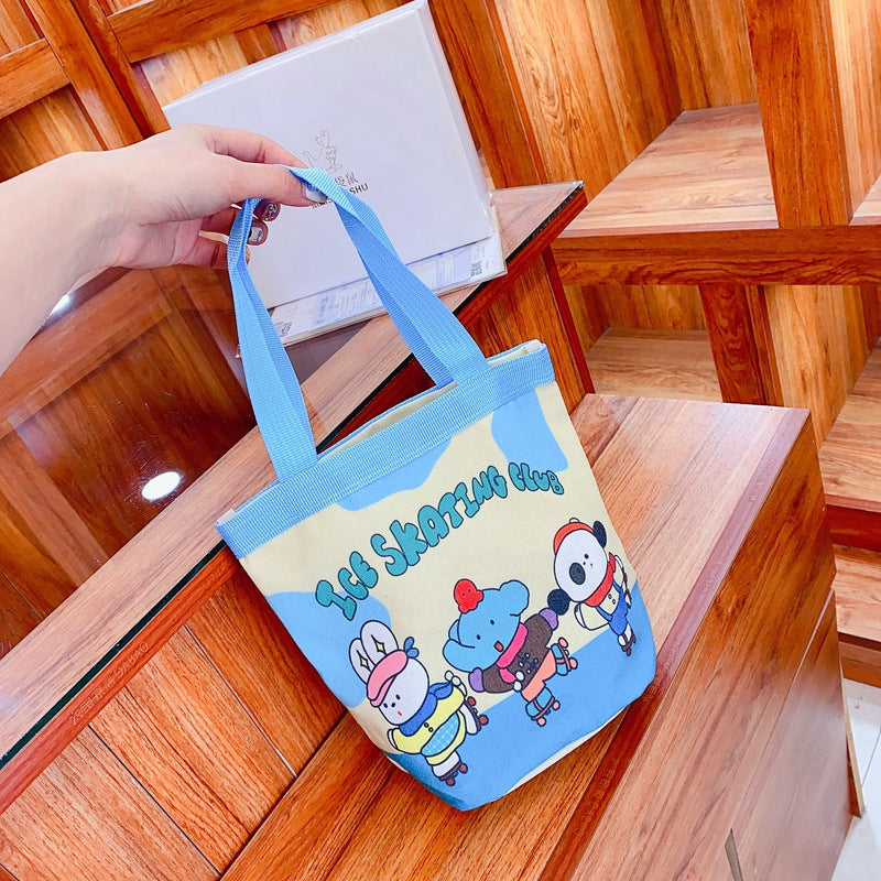 Versatile Canvas Fashion Cute Lunch Hand Tote Bags