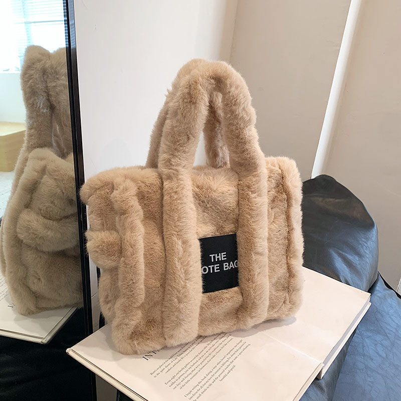Women's Creative Tide Graceful Cute Plush Tote Bags