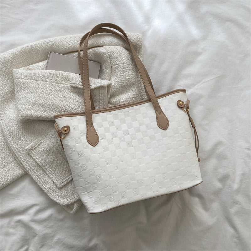 Women's Korean Style Commute Minimalist Retro Solid Shoulder Bags
