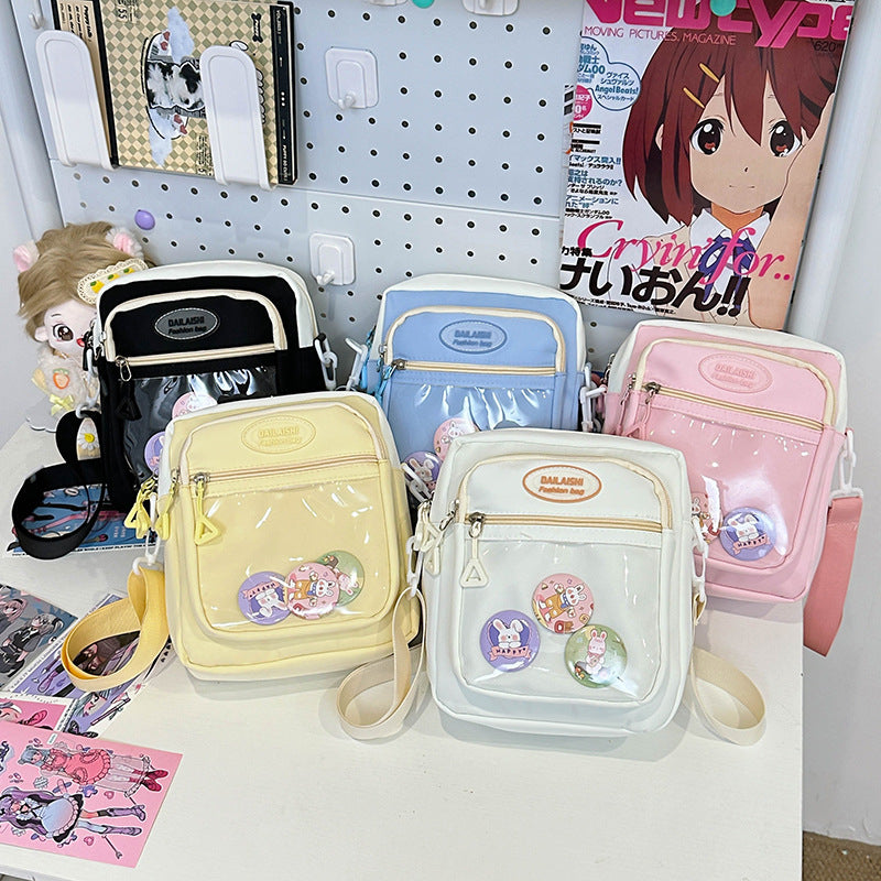 Women's Popular Cartoon Korean Style Sweet Contrast Crossbody Bags