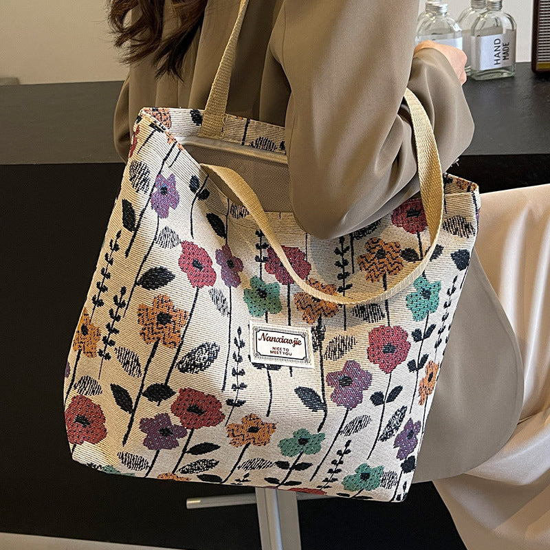 Women's Canvas Large Capacity Portable Niche Design Handbags