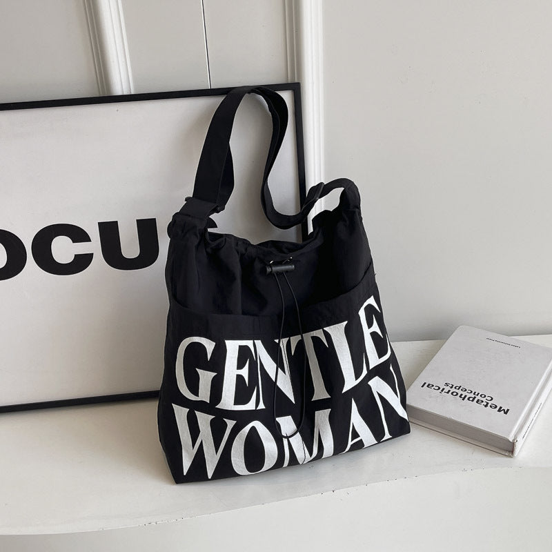 Unique Slouchy Letter Printing Simple Fashion Shoulder Bags