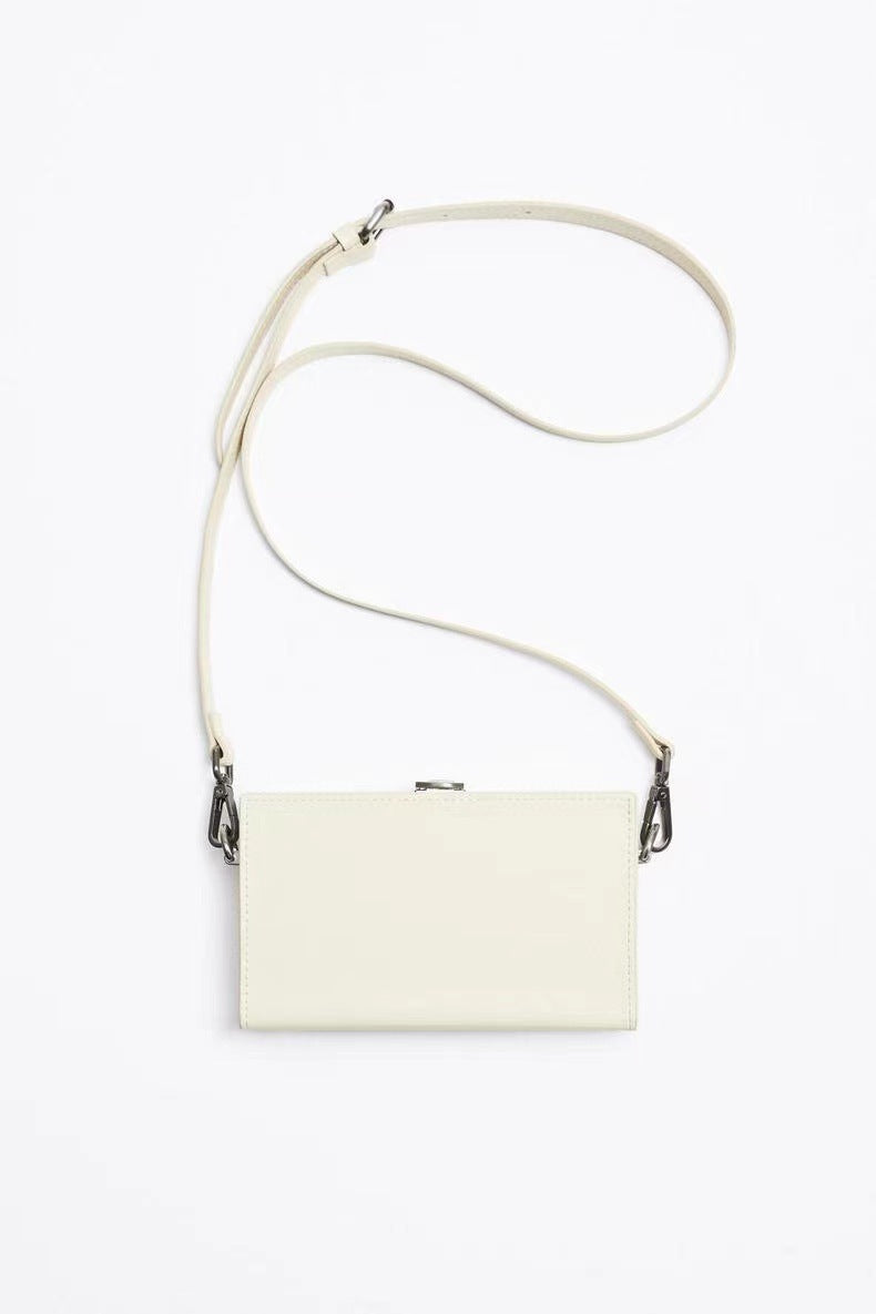 Men's Fashion Black Hard Box-shaped Mini Envelopes Bags