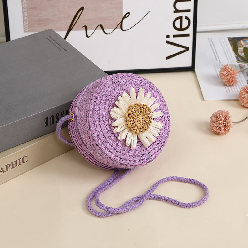 Raffia Woven Mobile Female Summer Beach Crossbody Bags