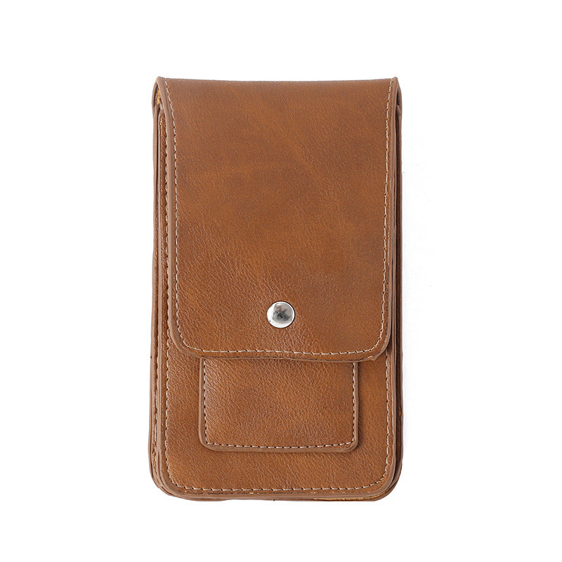 Mobile Cell Leather Vertical Storage Multifunctional Card Holder