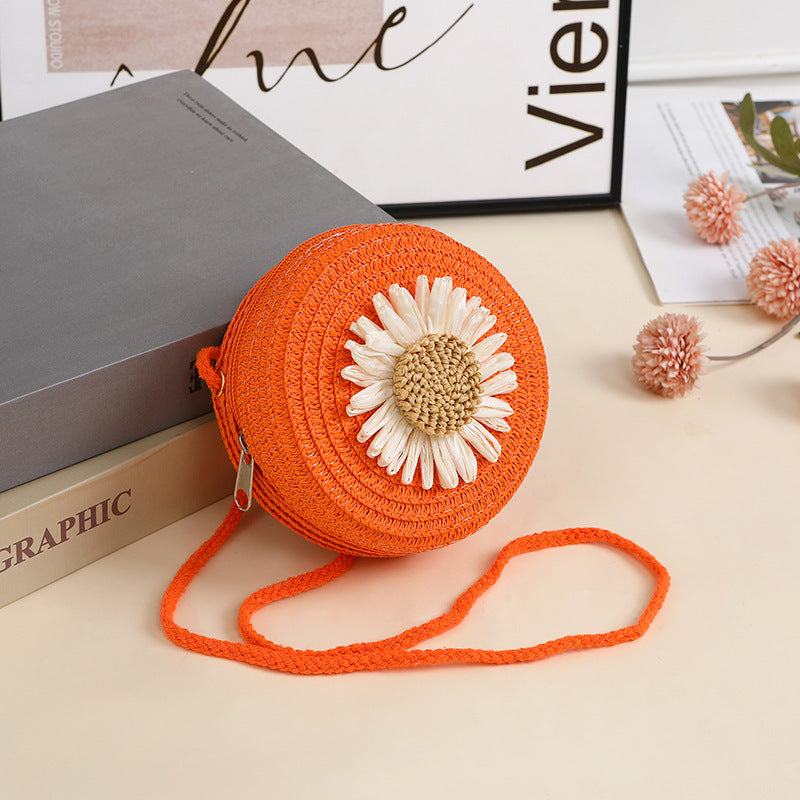 Raffia Woven Mobile Female Summer Beach Crossbody Bags