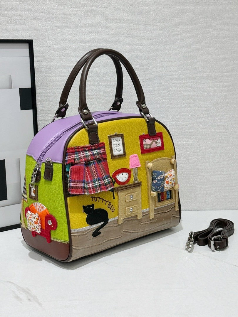 Fashion Women's Portable Personalized Embroidered Creative Handbags