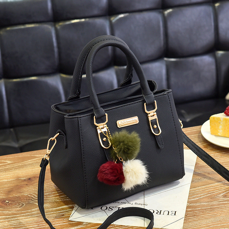 Women's Fashion Large Capacity Fur Ball Crossbody Bags
