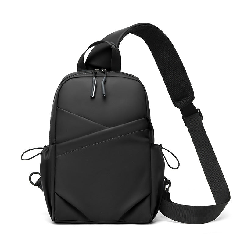 Men's Trendy Black Derm Urban Short Trip Men's Chest Bags
