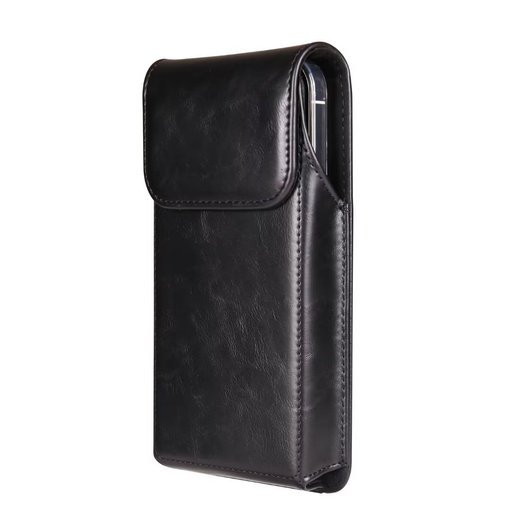Men's Crazy Horse Pattern Leather Protective Cover Men's Waist Packs