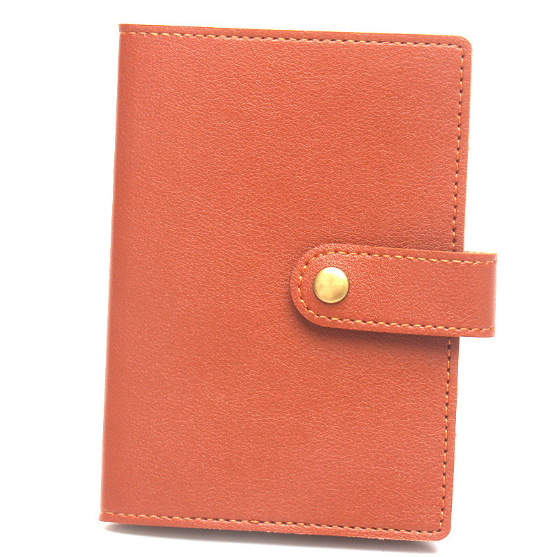 Button Passport Tag Suit Extra Thick Leather Id Package