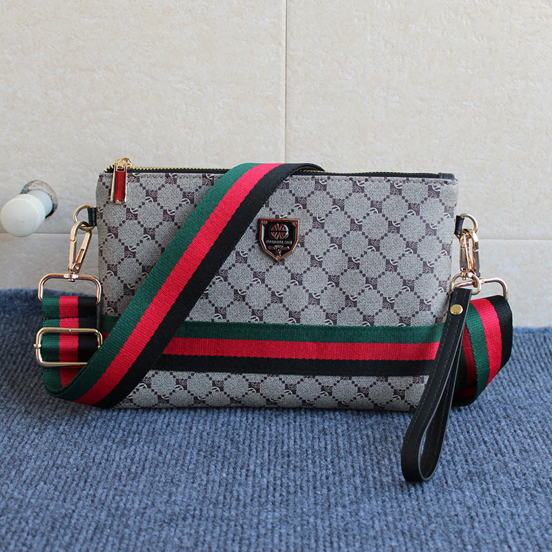Men's Soft Multifunctional Clutch Unisex Envelope Striped Men's Messenger Bags